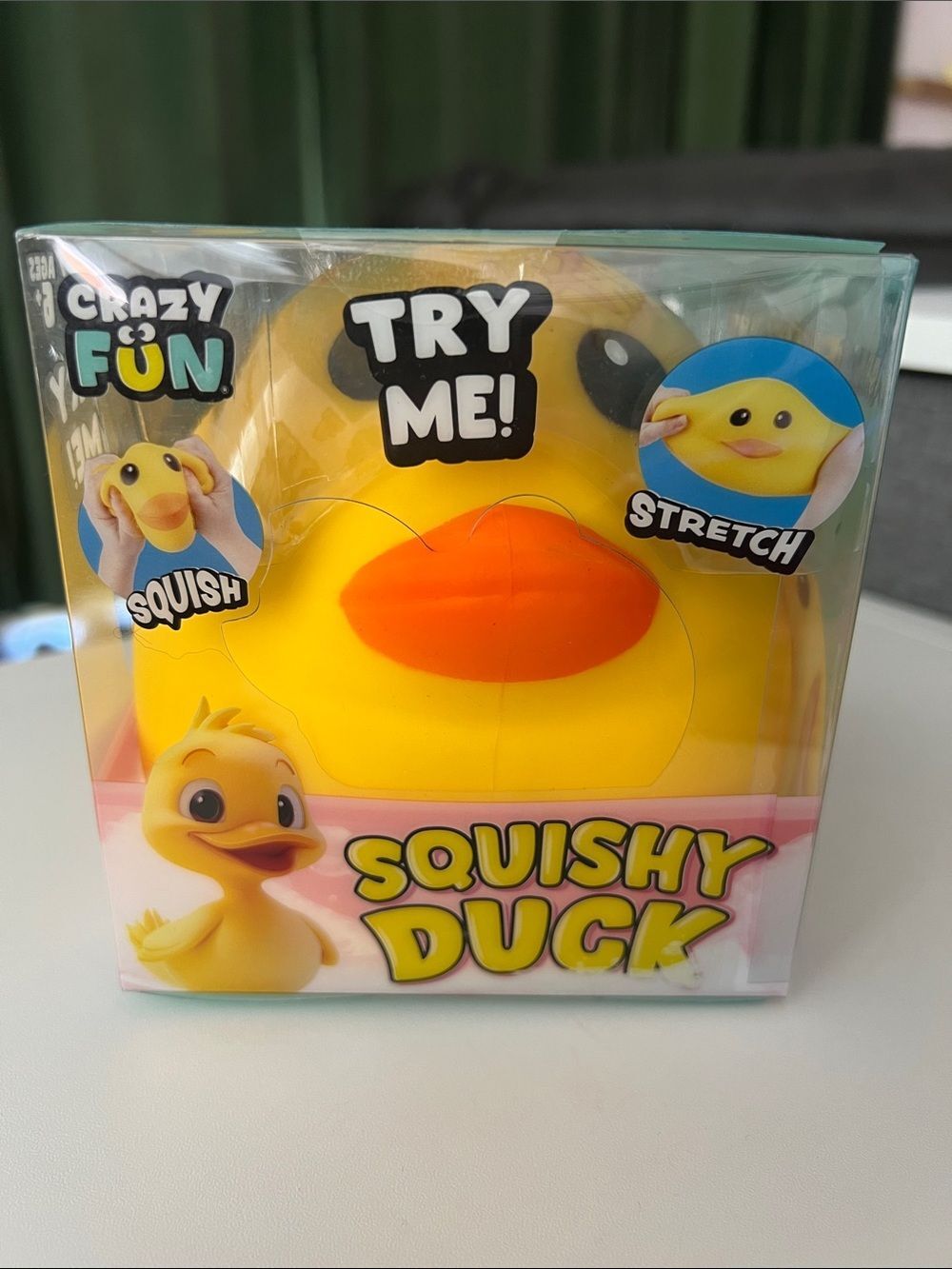 Crazy Fun Jumbo Squishy Duck Squeeze Stretch Toy Yellow Orange Sensory RMS